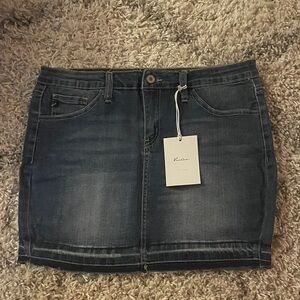 KanCan Dark Blue Denim Mini Skirt size 11